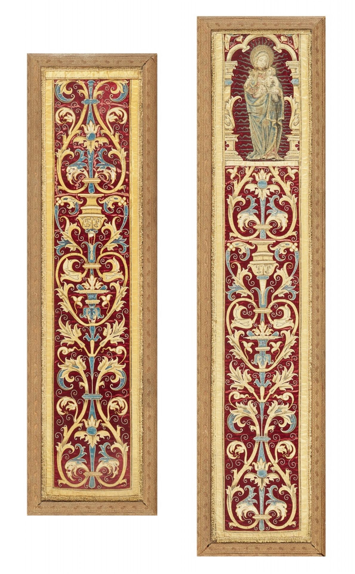 Two Spanish embroidered borders