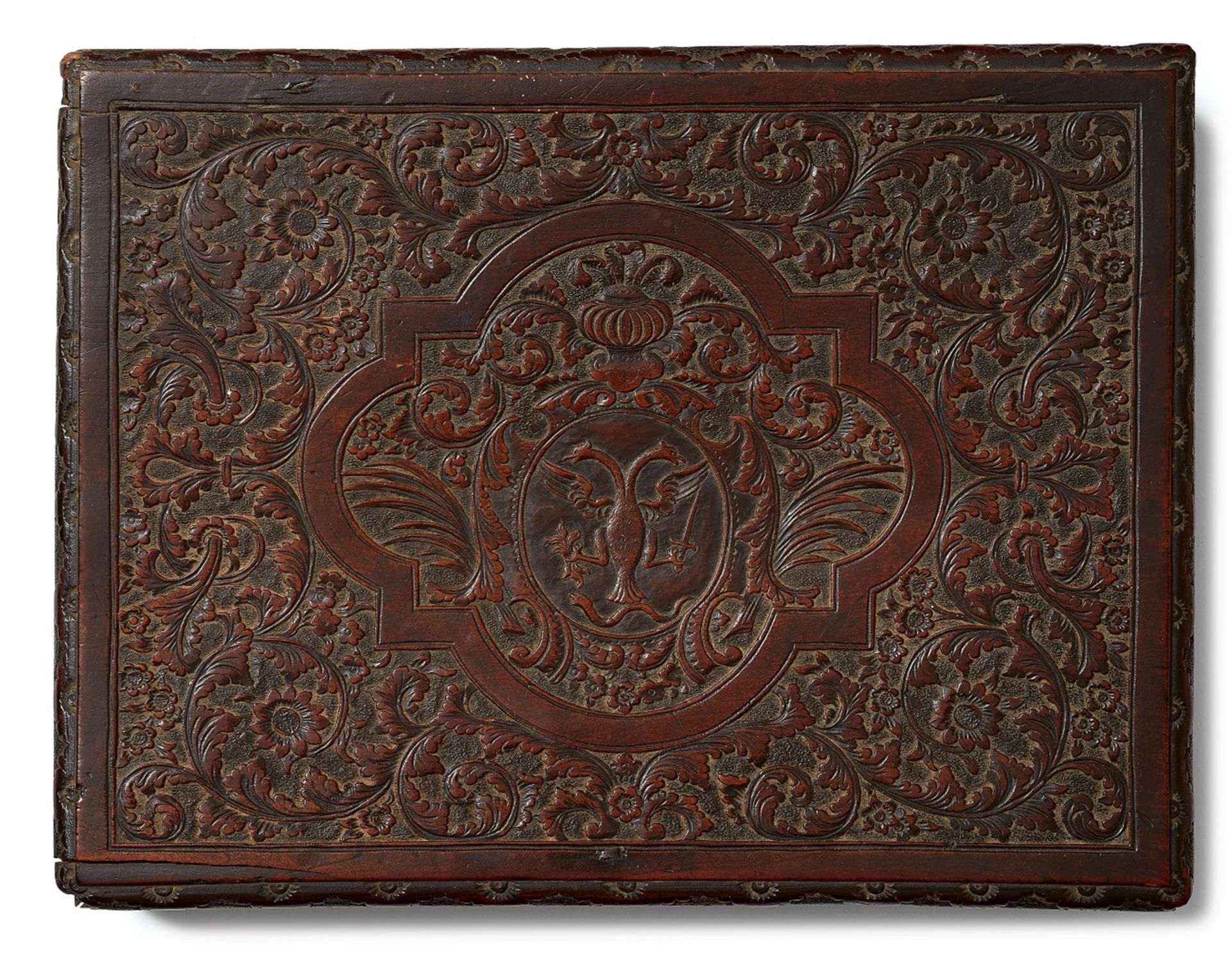 A cherry wood box with the Habsburg coat-of-arms - Image 2 of 2