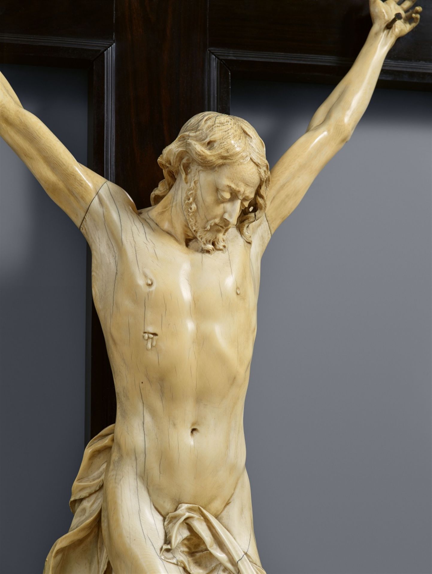 A carved ivory Corpus Christi, attributed to Mattheus van Beveren - Image 3 of 5