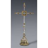 Frankreich 2. Hälfte 16. Jahrhundert, Großes Altarkreuz aus Bergkristall