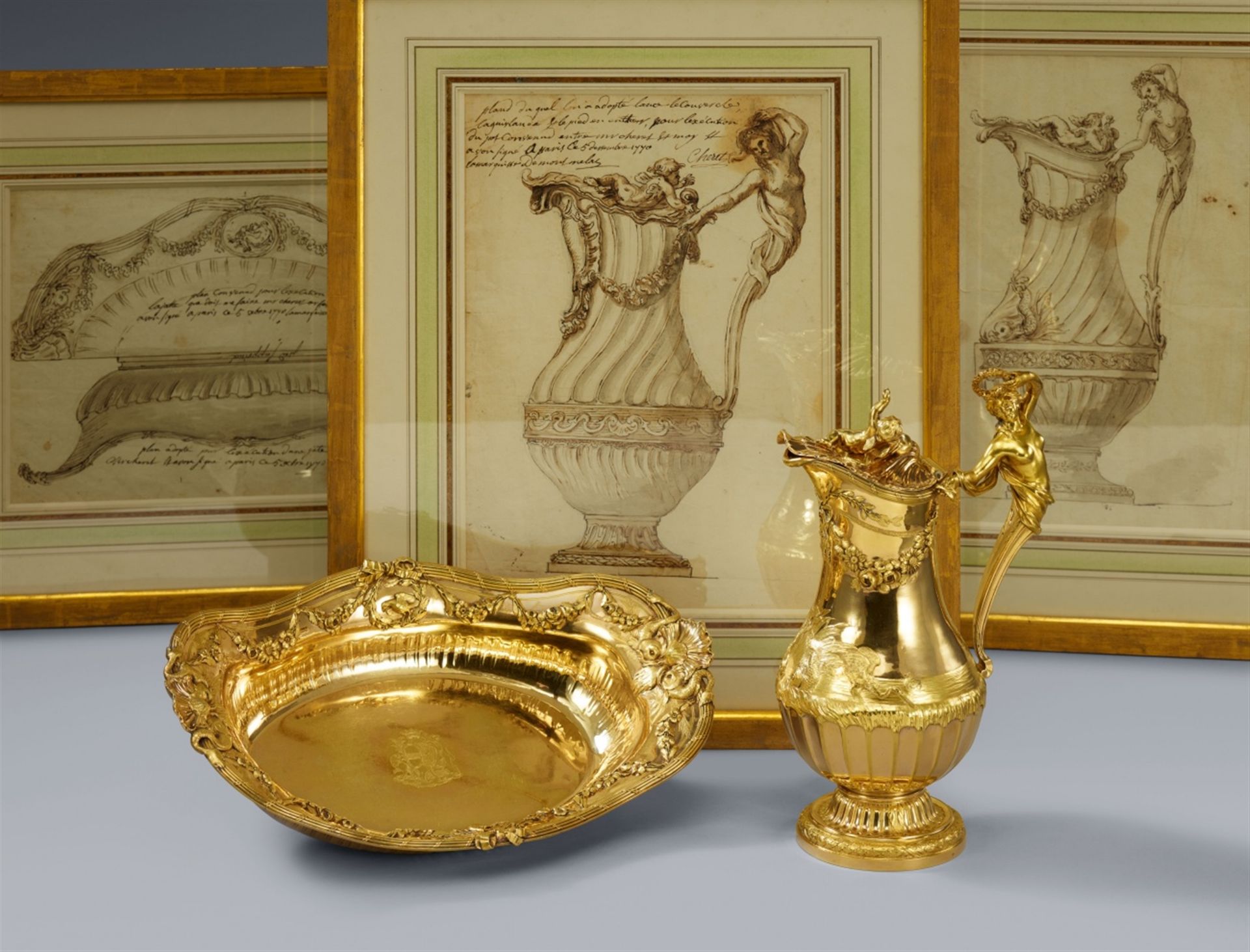 A royal presentation gift: Silver lavabo garniture for the Marquis and Marquise of Montmelas - Image 6 of 10