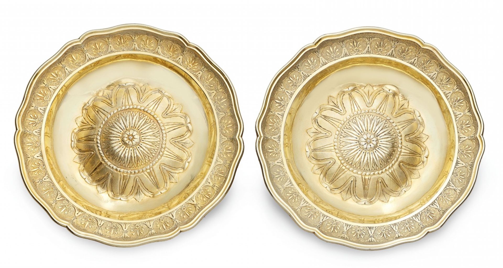 A pair of silver gilt plaques made for the Black Sea fleet of Catherine the Great