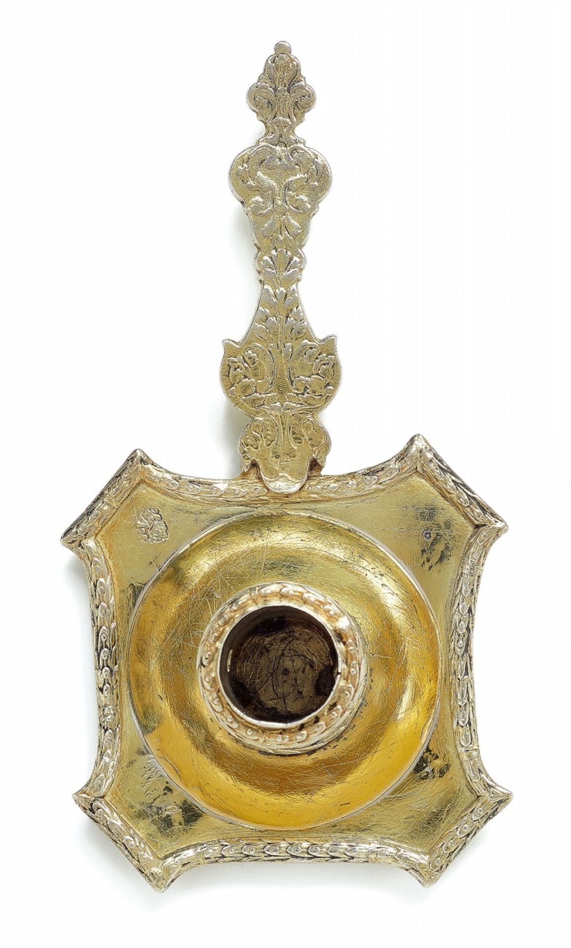 An early Parisian silver gilt chamberstick - Image 5 of 5