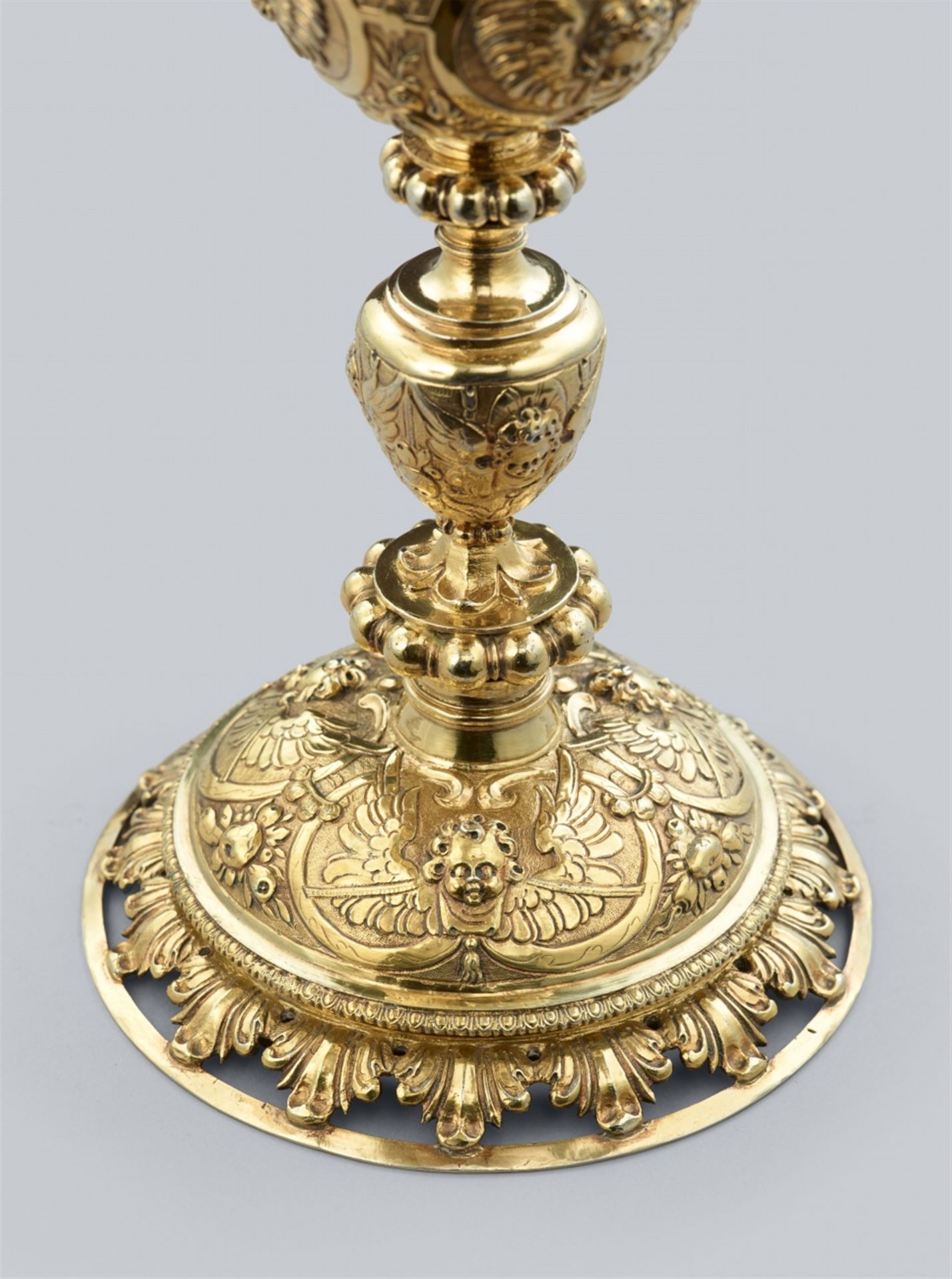 A Baroque silver gilt communion chalice - Image 3 of 3