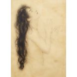 Walter Sauer, Bildnis einer Frau mit langem Haar