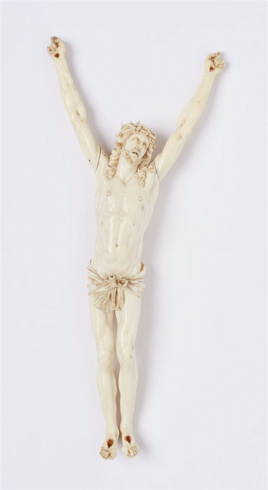 An 18th century Flemish carved ivory Corpus Christi