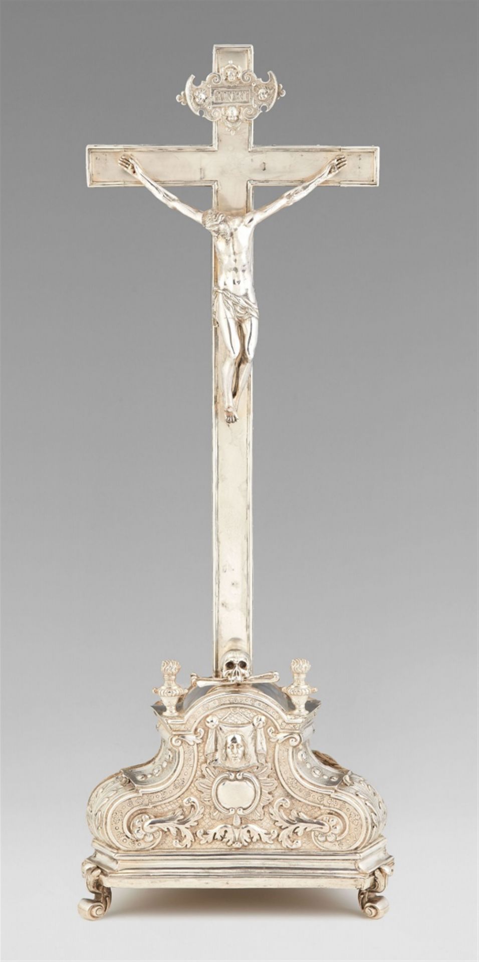 A Baroque silver cross