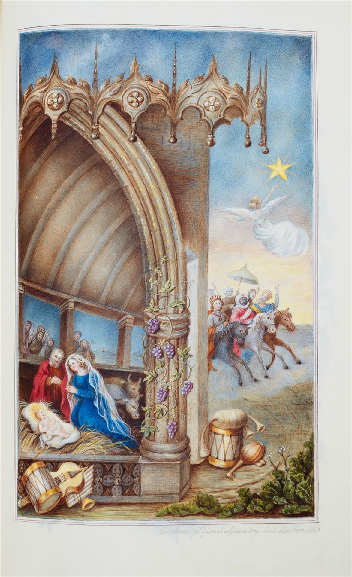 , Mitglieder- und Gästebuch der "Confrérie des Roi Mages" am Kloster Berlaymont, Brüssel. - Bild 3 aus 7
