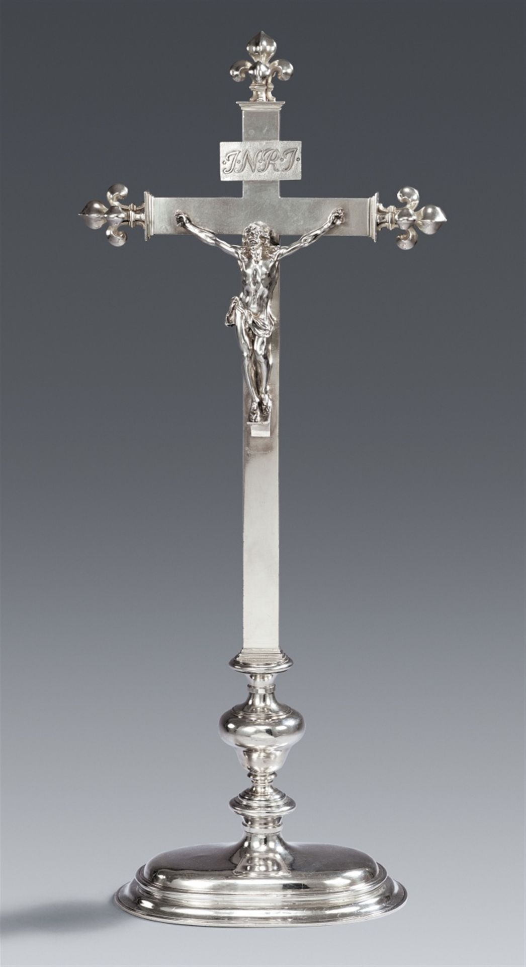 An important silver table cross from the reign of Louis XIV