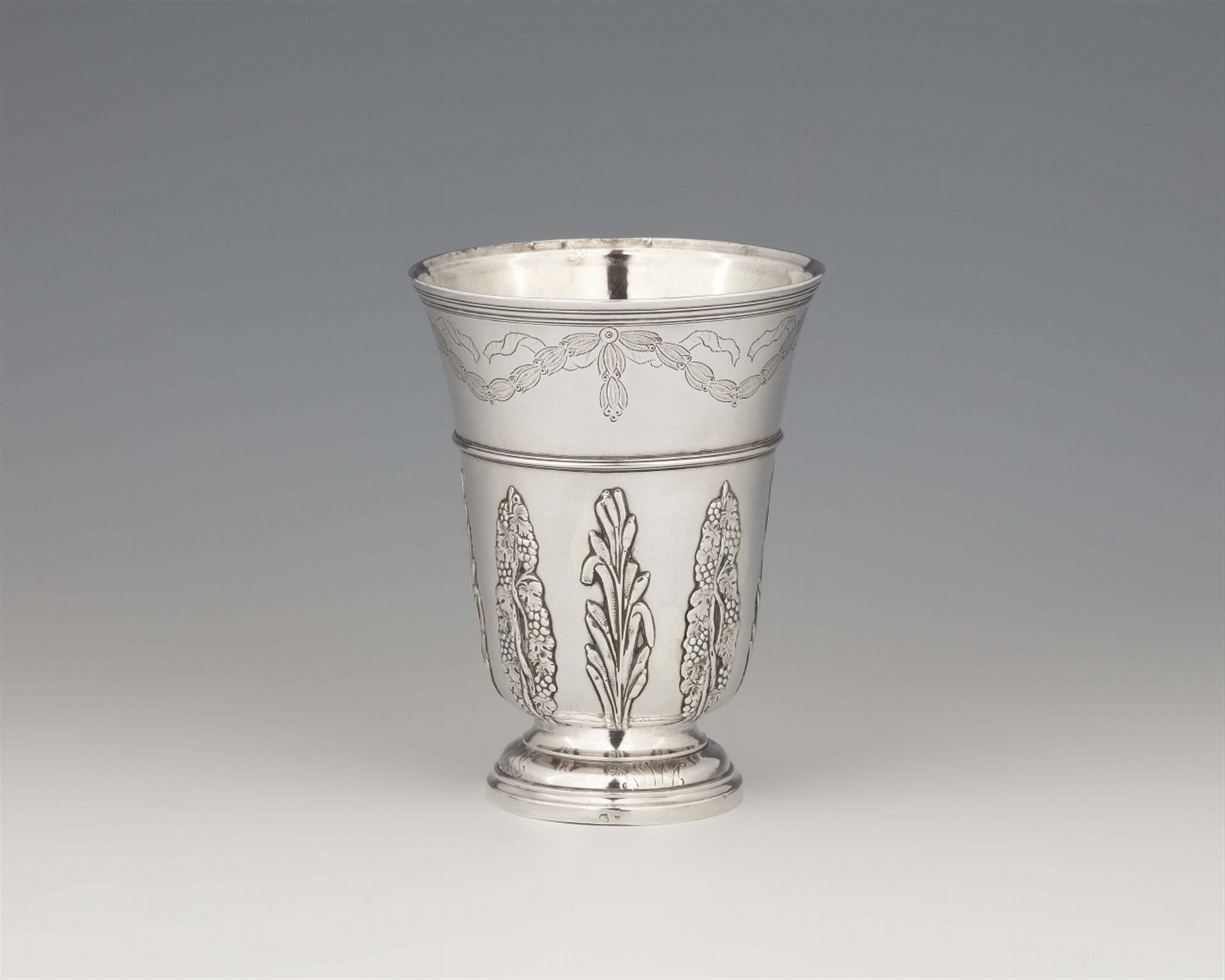 A Parisian silver tulip beaker