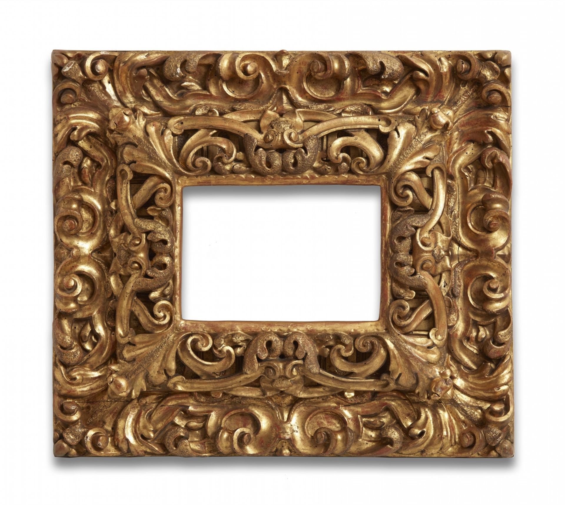 An Italian carved giltwood frame
