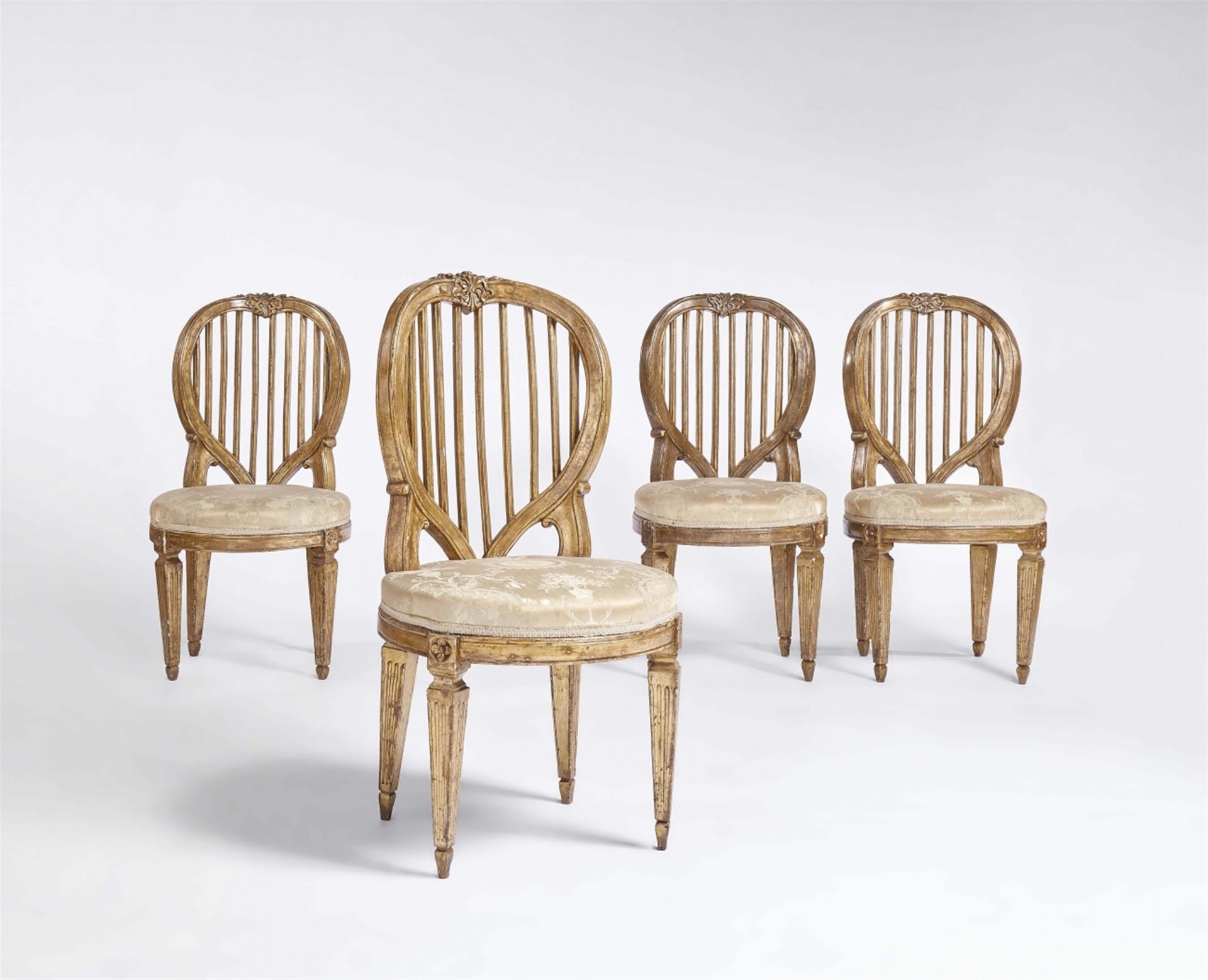 Four Italian Neoclassical chairs