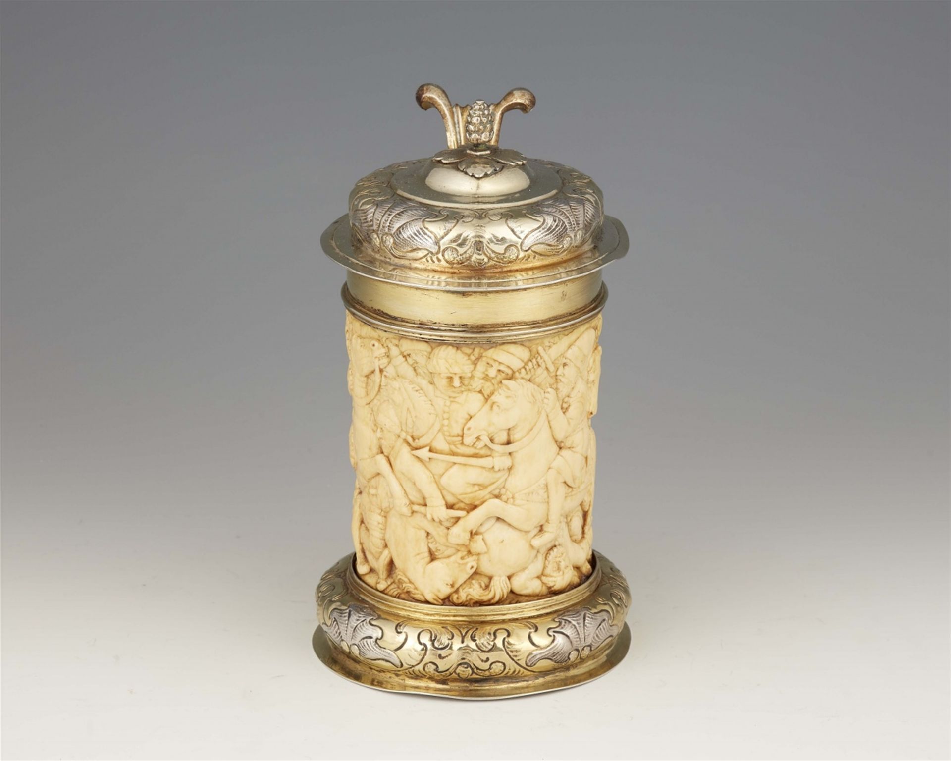 A silver mounted ivory tankard - Image 5 of 6