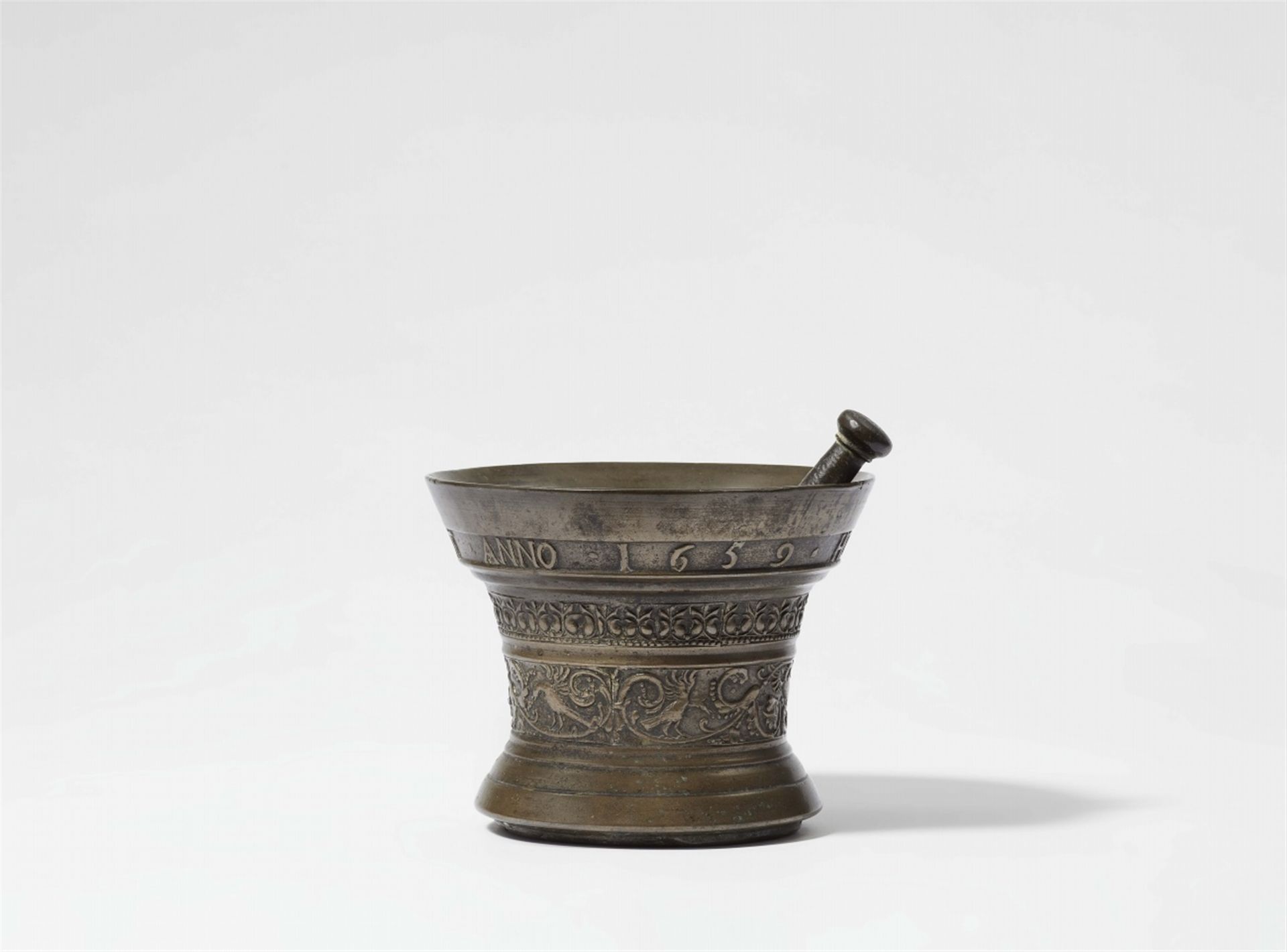 A dated Deventer bronze mortar made by Henrick Ter Horst