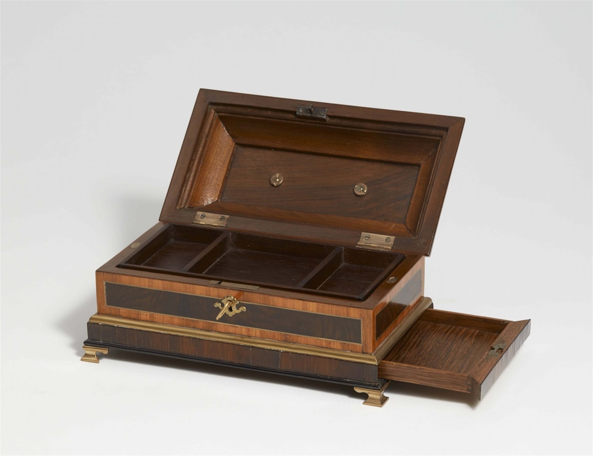 A rosewood box by the workshop of Abraham Roentgen - Image 3 of 3