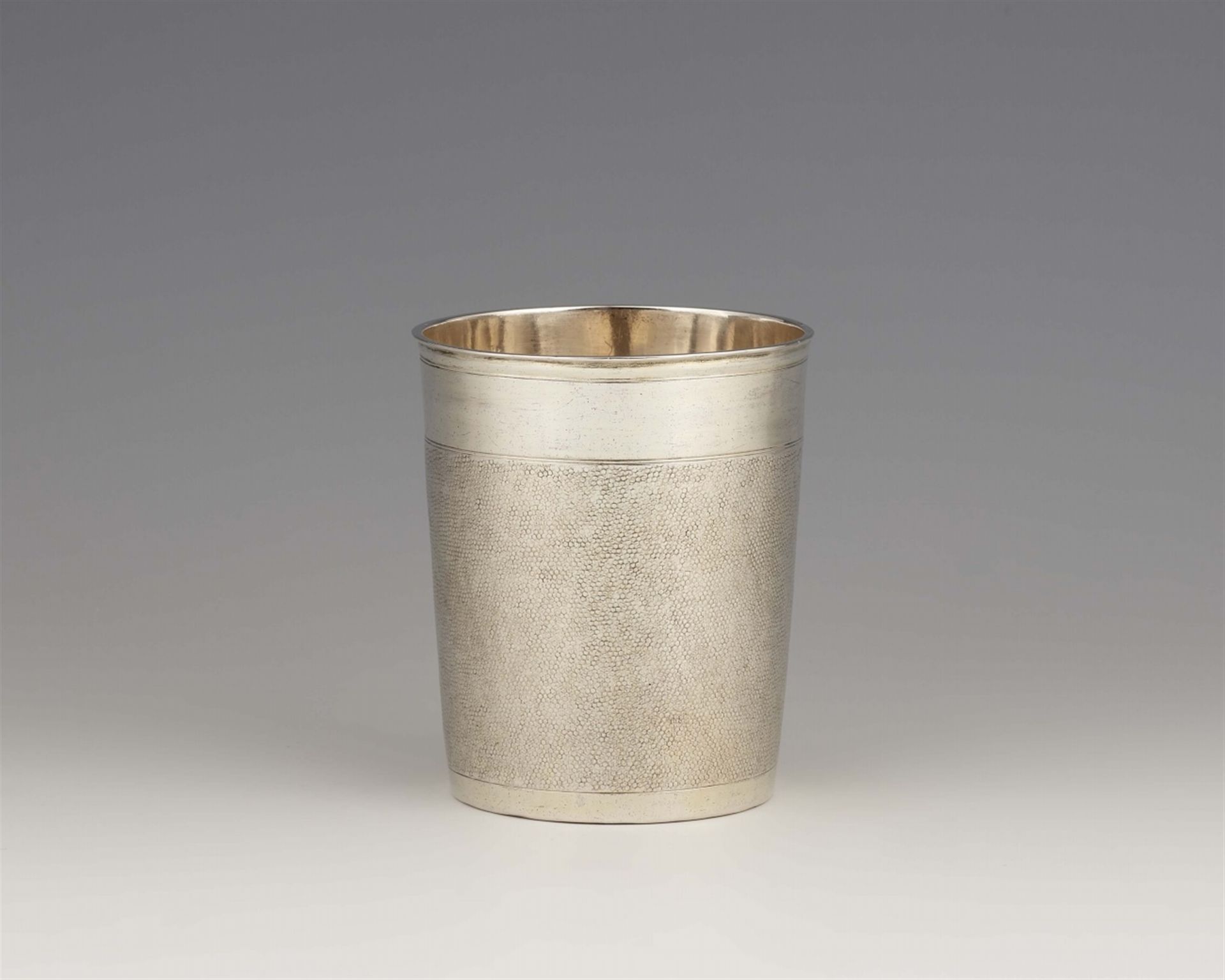 An Augsburg silver snakeskin beaker