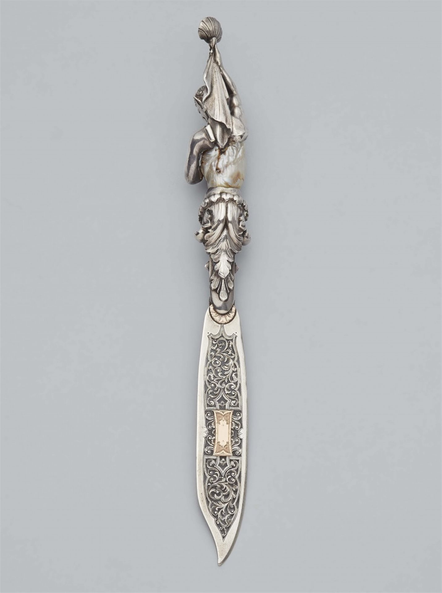 A Belle Epoque silver paper knife - Image 2 of 2