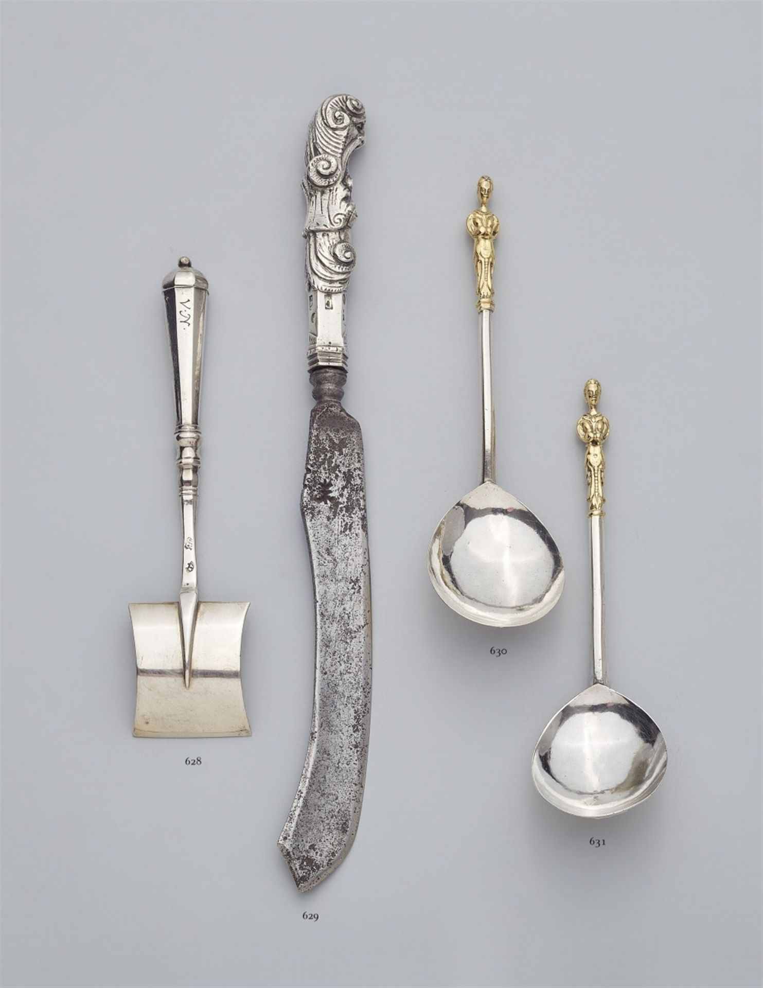 A Zurich silver herm spoon