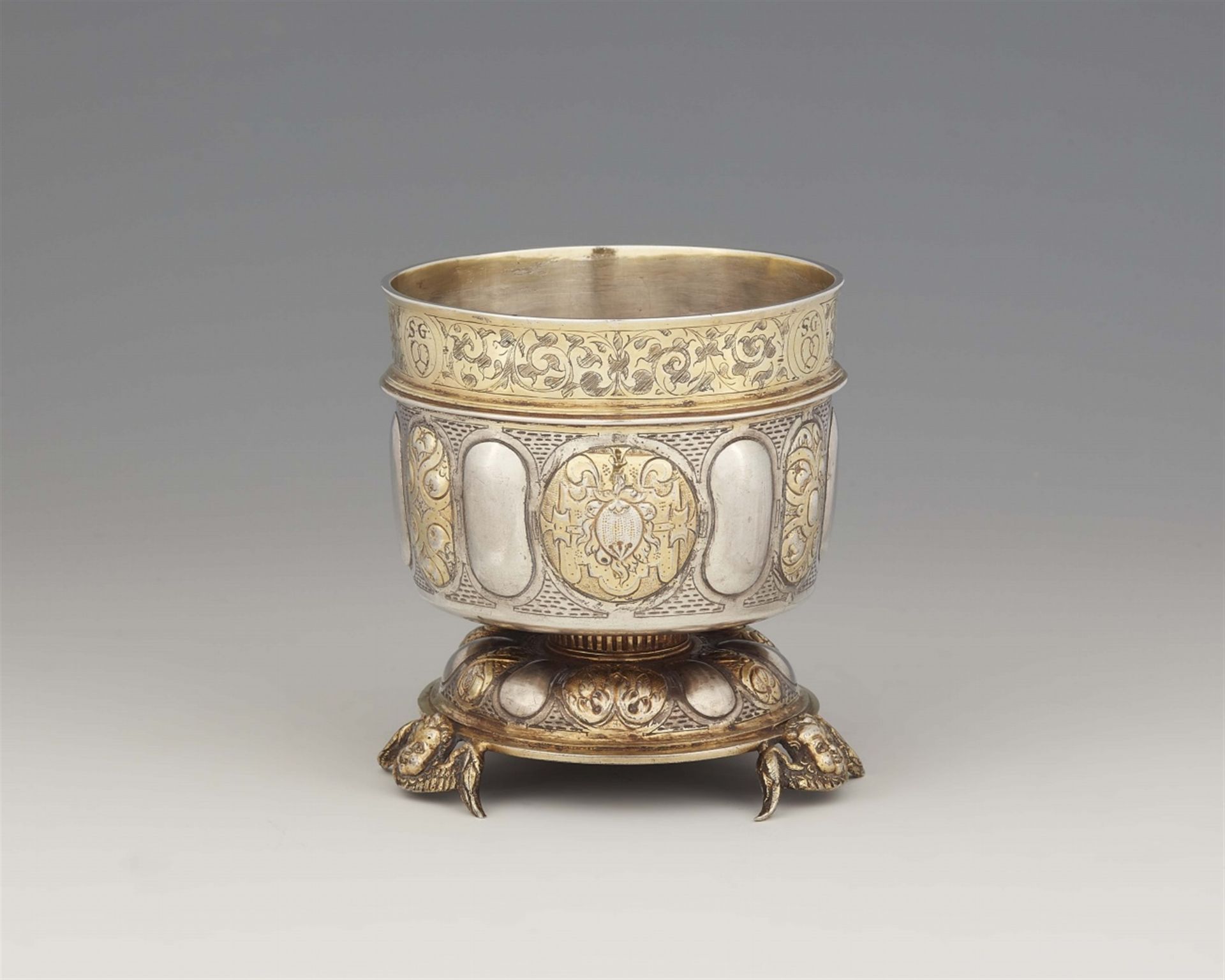 A parcel gilt Renaissance silver beaker