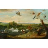 Jan van Kessel d. Ä., Wasservögel von einem Bussard bedroht