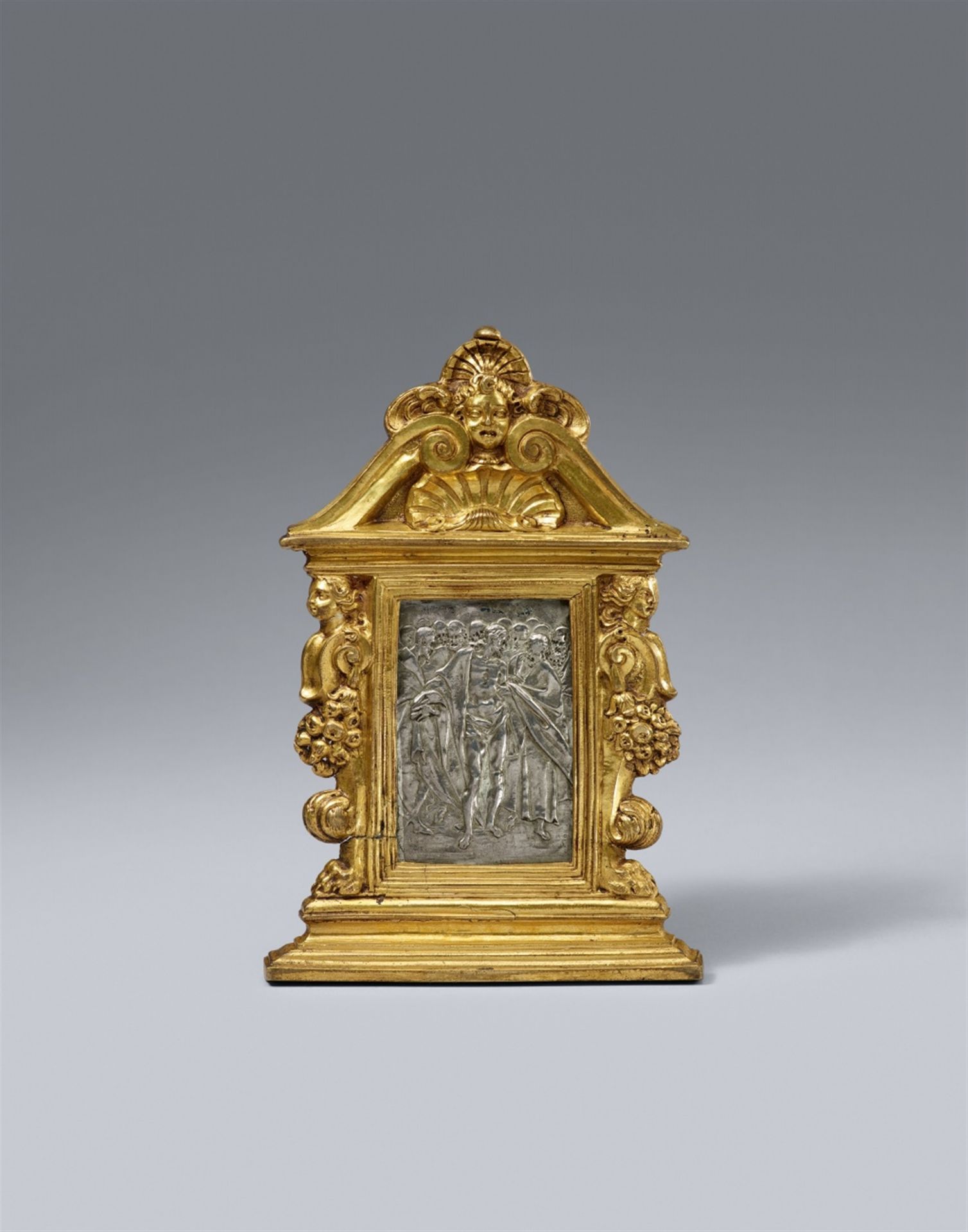 A silver pax with the Incredulty of Saint Thomas, attributed to Antonio Gentili