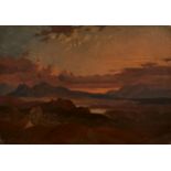 Carl Rottmann, Alpenlandschaft im Abendlicht