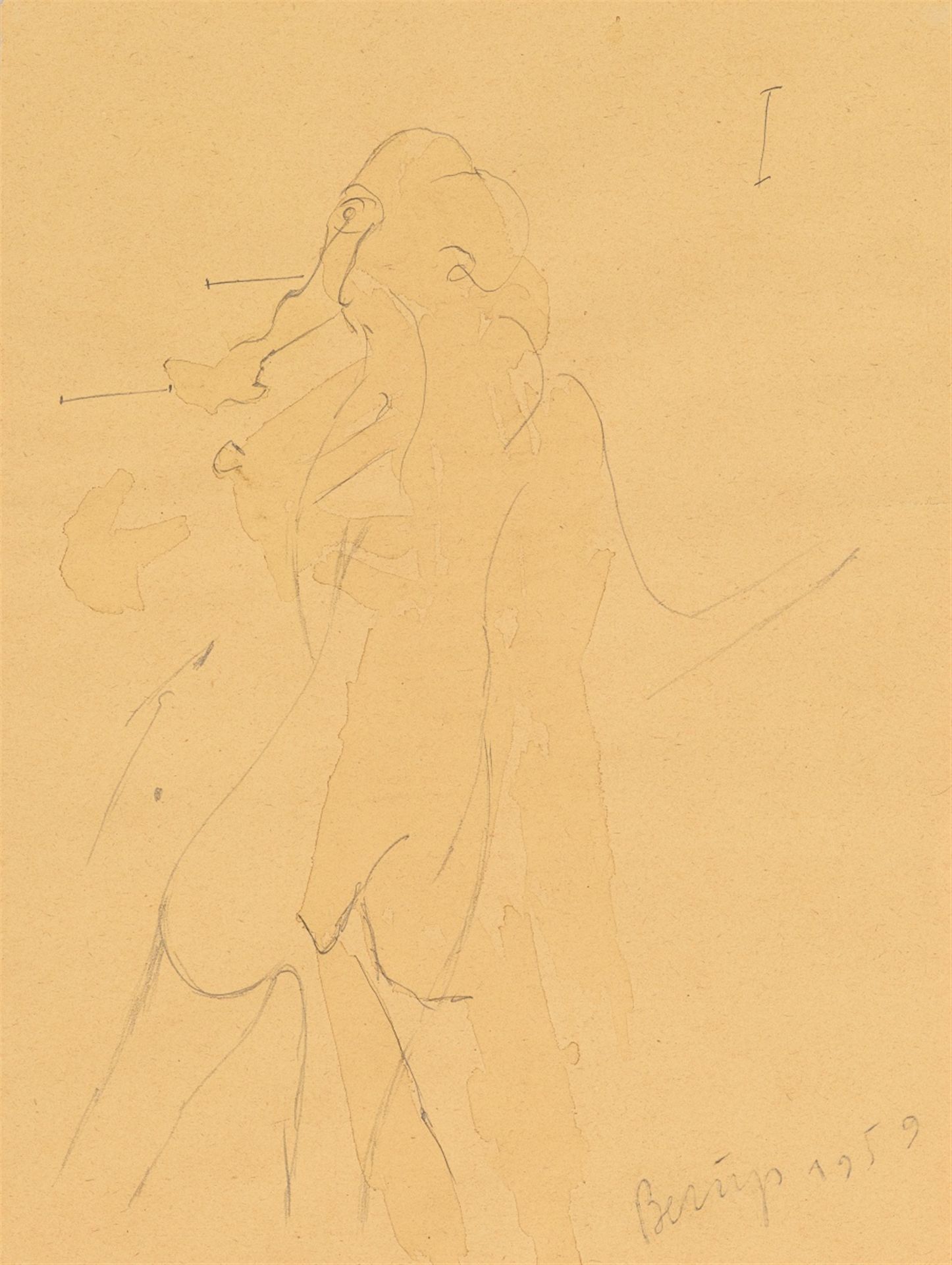 Joseph Beuys, Ohne Titel (Weiblicher Akt)