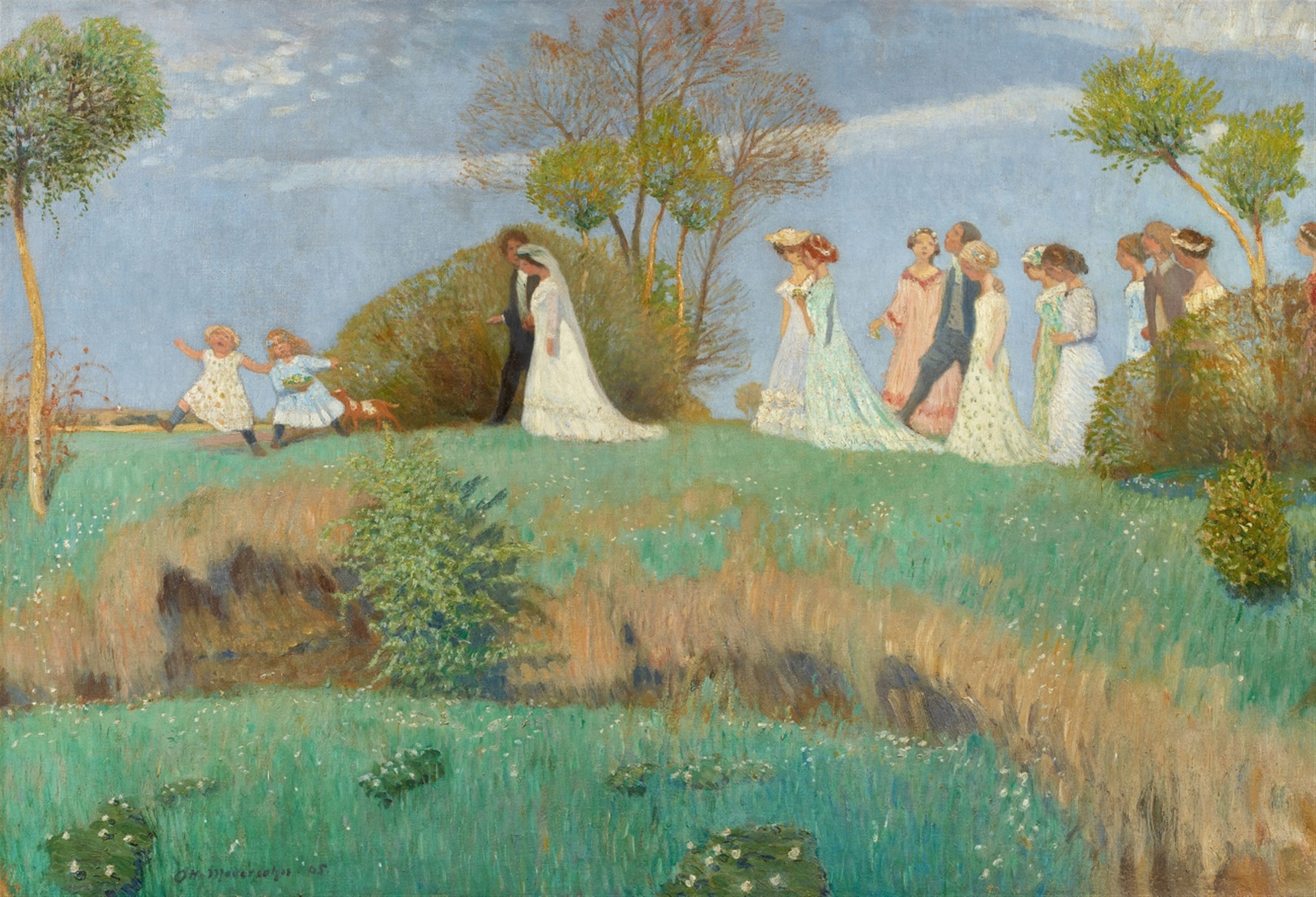 Otto Modersohn, Brautzug im Frühling