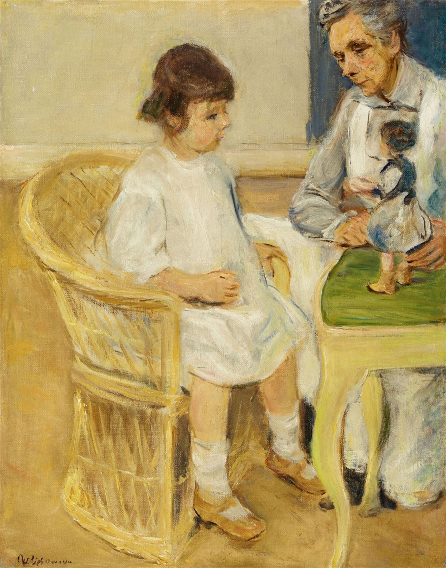 Max Liebermann, Die Enkelin im Korbsessel nach rechts