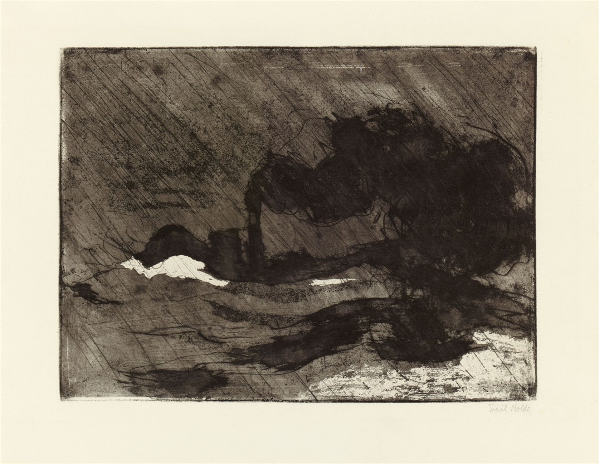 Emil Nolde, Dampfer (groß, dunkel)