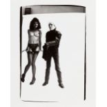 Andy Warhol, Self portrait with Janice Dickinson