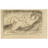 Franz Marc, Zwei schlafende weibliche Akte in Landschaft, Kompositionsentwurf