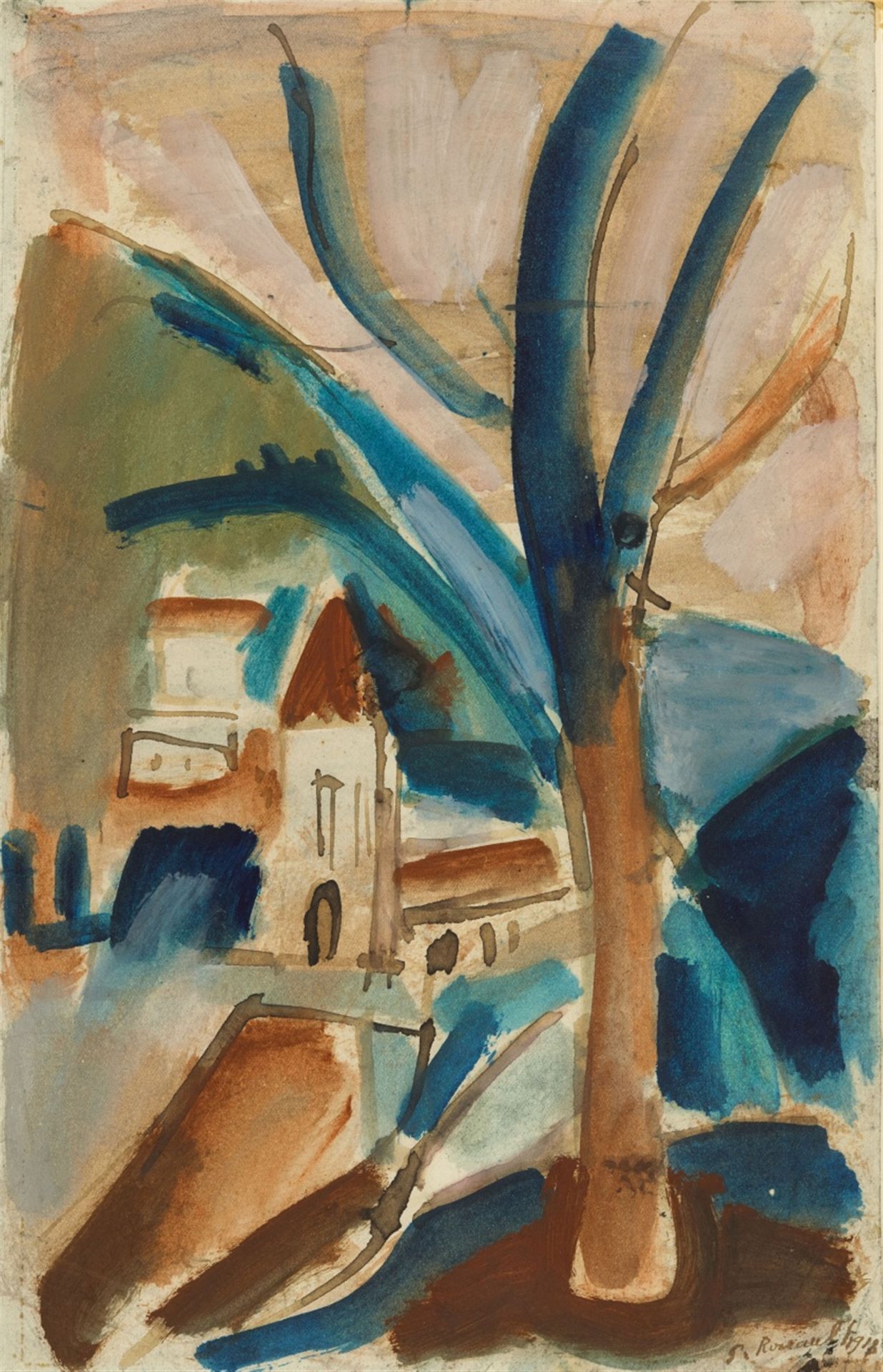 Georges Rouault, Paysage au grand arbre