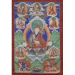 Thangka des Padmasambhava. Tibet. 19./20. Jh.