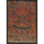 Thangka des Guru Dragpo. Tibet. 19. Jh.