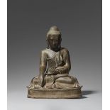 Buddha Shakyamuni. Bronze. Birma, Mandalay. 19. Jh.