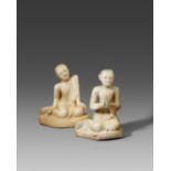 Sariputta und Moggallana. Alabaster. Birma. 19./20. Jh.