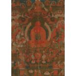 Thangka des Buddha Amitabha. Tibet. 19. Jh.