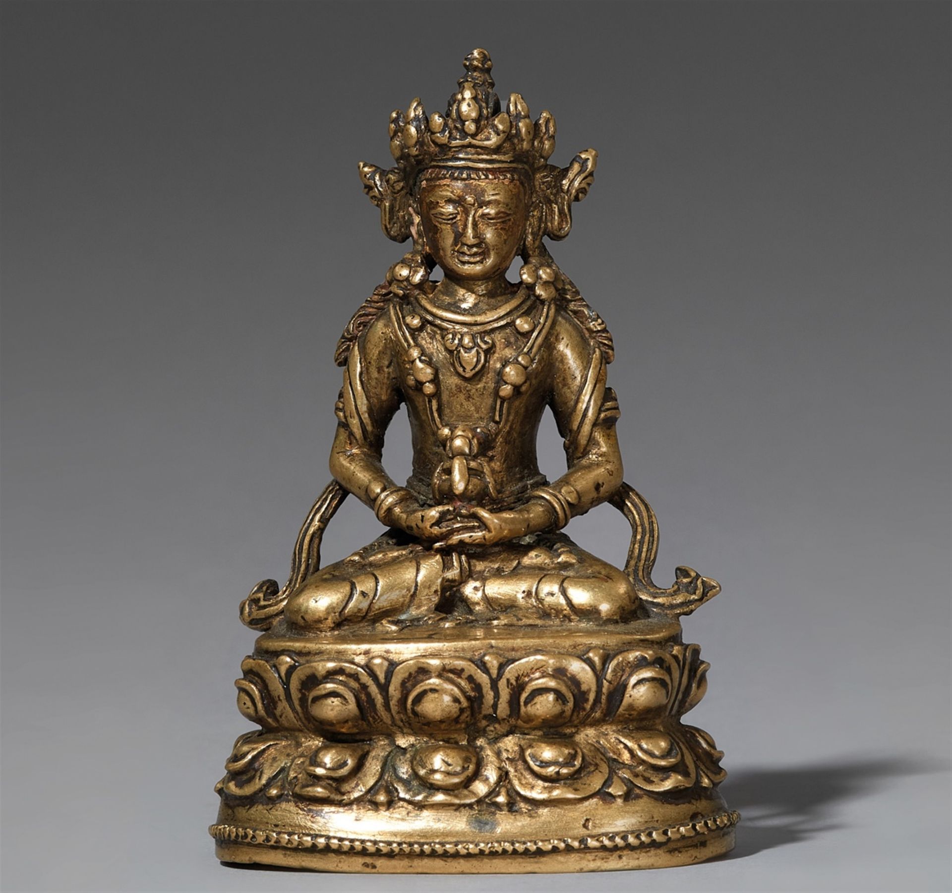 Buddha Amitayus. Bronze. Tibet. 15./16. Jh.