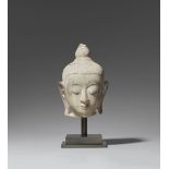 Buddha-Kopf. Alabaster. Birma, Shan-Staaten. 19./20. Jh.