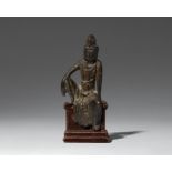 Figur eines Wasser-und-Mond-Guanyin. Bronze. Song-Zeit (11.-13. Jh.)