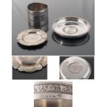 Set consisting of three silver objects