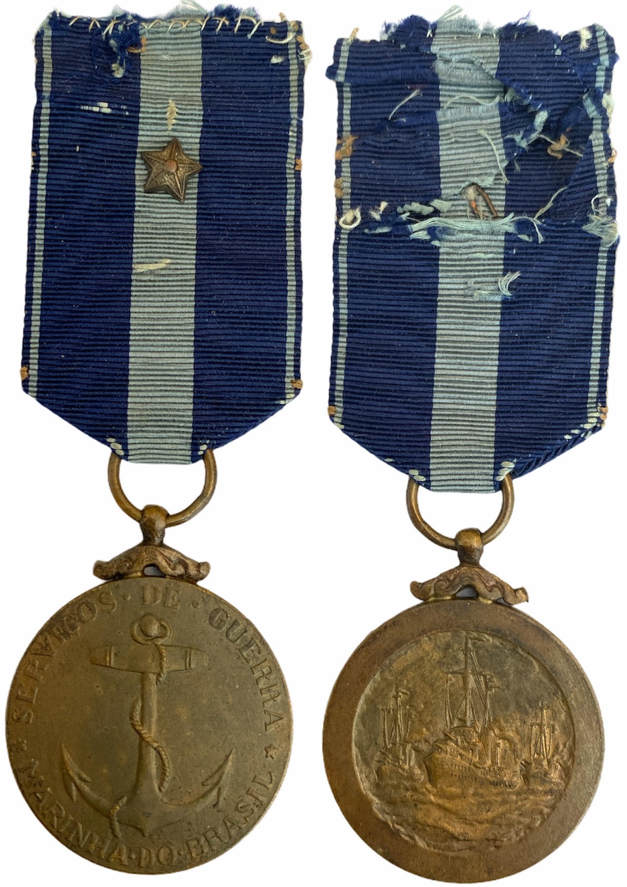 WAR SERVICE MEDAL WITH 1 STAR OF THE BRAZILIAN NAVY