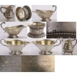 Lot composed of four items of domestic silverware: