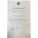 Reward for Teaching Medal, 1st Class Awarding Document, Instituted on the 5th March 1907