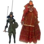 Lot of 2 large puppets of traditional theater