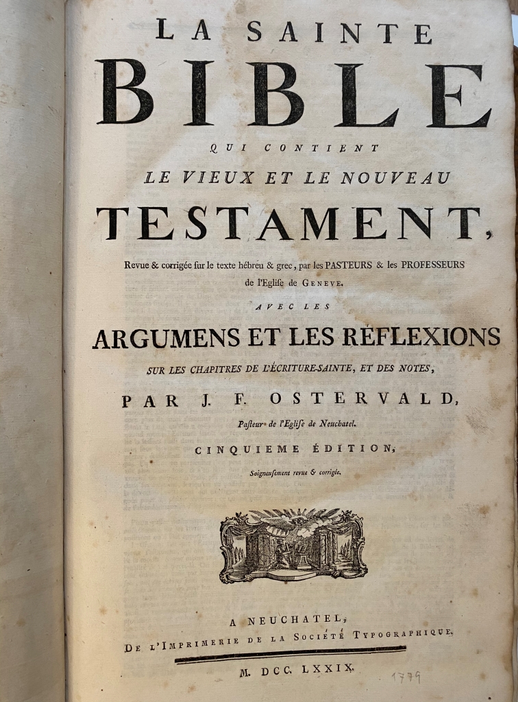 Rare Old Two Volumes Bible, 1779 - Image 2 of 3