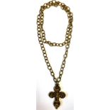 Orthodox bronze devotional pectoral cross