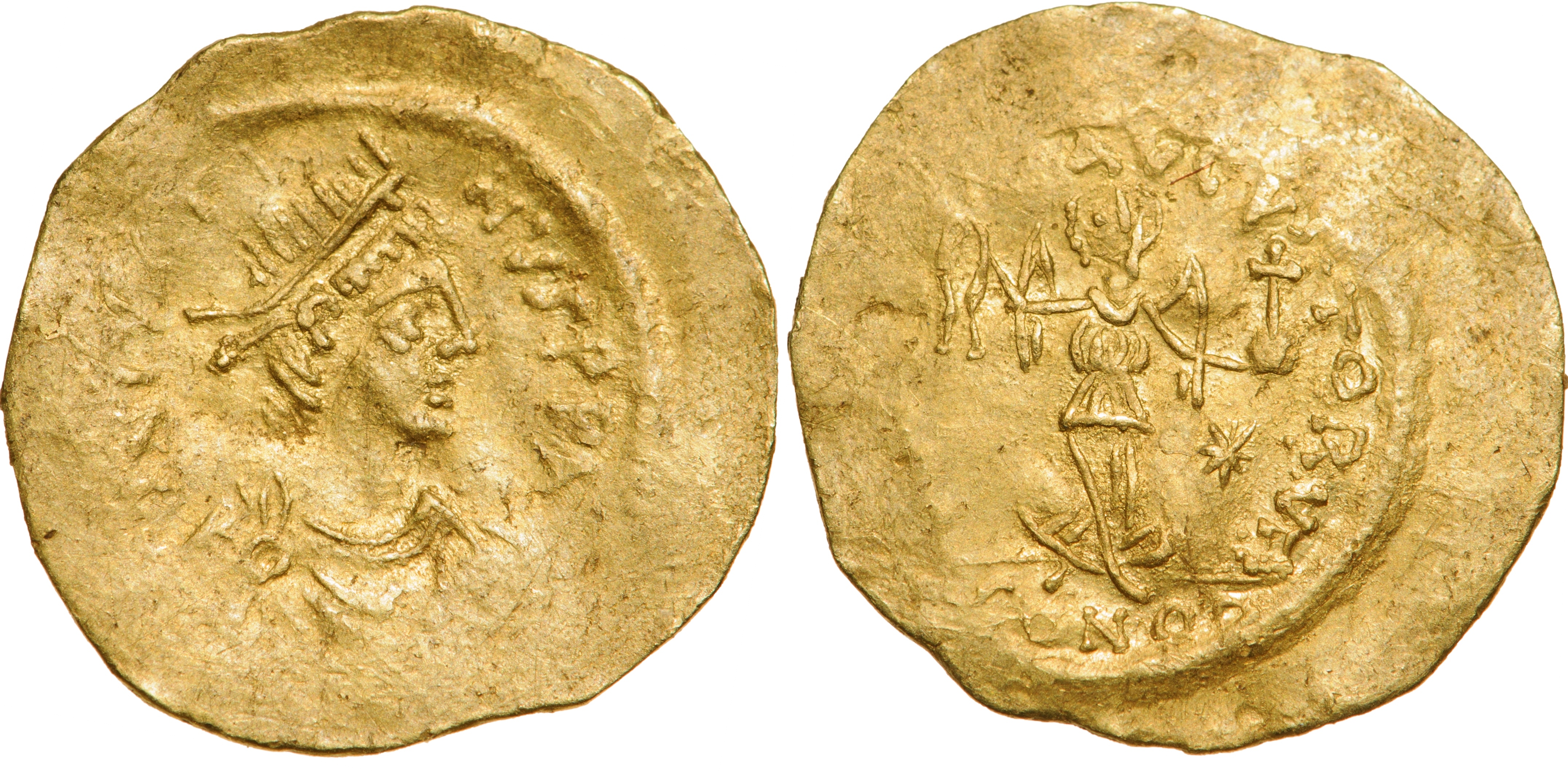 Justinus I (518-527), Tremissis, Gold (1.5 g), Constantinopole.