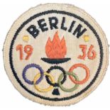 1936 Berlin Olympic Games Embroidered Textile Patch